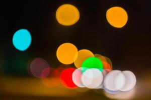 Multicolored defocused lights photo