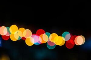 Color Bokeh against a dark photo