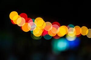 Color Bokeh against a dark photo