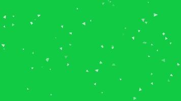 3d triangular tetrahedron particles loop animation overlay effect on green screen background video