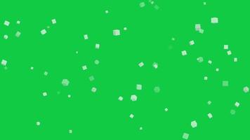 3d rotating cube particles loop animation overlay effect on green screen background video