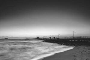 Sunset on St Kilda Pier in Melbourne, Australia. photo