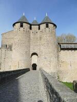 Towers and walls of the medieval citadel of Carcassonne photo