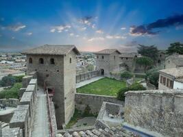 Towers and walls of the medieval citadel of Carcassonne photo