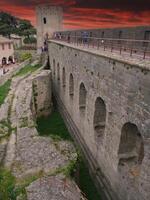 Towers and walls of the medieval citadel of Carcassonne photo