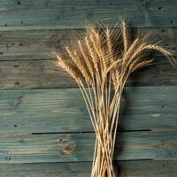 Mockup shot on wooden background photo