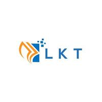 LKT credit repair accounting logo design on WHITE background. LKT creative initials Growth graph letter logo concept. LKT business finance logo design. vector