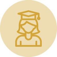 diseño de icono de vector de dama graduada