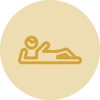 Lying Down Vector Icon Design