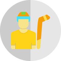 Hockey Player Vector Icon Design