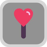 diseño de icono de vector de piruleta de corazón