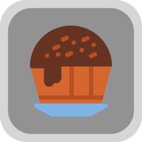 diseño de icono de vector de cupcake de chocolate