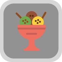 Icecream Bowl Vector Icon Design