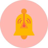 icono de vector de campana de escuela