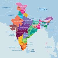 India mapa modelo vector