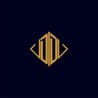 DD initial monogram square logo design ideas vector