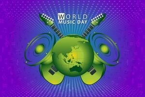 vector gráfico de mundo música día bueno para mundo música día celebracion