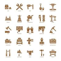 set of construction vector icon