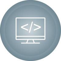 Coding on screen Vector Icon