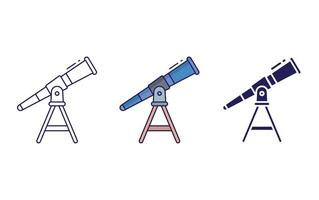 icono de vector de telescopio