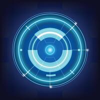 technology concept. HUD Circle User interface on blue background. circle elements for data infographics. set of sci fi modern user interface elements. vector