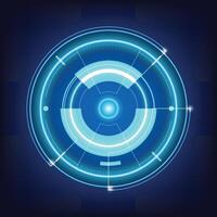 technology concept. HUD Circle User interface on blue background. circle elements for data infographics. set of sci fi modern user interface elements. vector