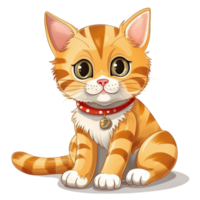 Cat cartoon character clipart, png