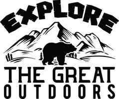 explore The Great Outdoors vector