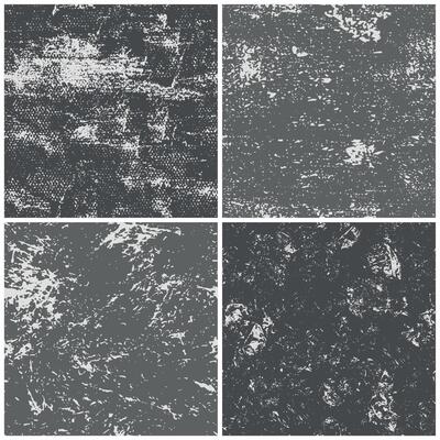 Grunge paper seamless texture. Black ink textured papers page, cardboard pattern and decay pages vector background textures set