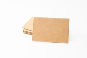 Blank craft business cards. photo