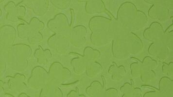 Embossed light green carton paper. Background of Shamrock video