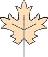 Isolated Hops Leaf Icon in Peach Color. vector