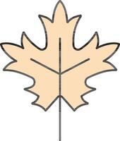 Isolated Hops Leaf Icon in Peach Color. vector