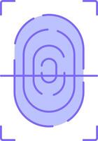 Finger Scan Icon Or Symbol In Blue Color. vector