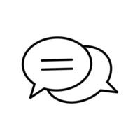 Talk Lineal Icon Symbol Vector. Black Outline Talk Icon vector