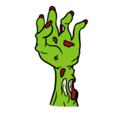 zumbi arrepiante mão png