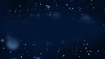 Abstract background with holiday sparkles and blurred glowing particles show energy and galaxy cosmos with glittering particle rain with copy space and festive events and cheerful celebrations xmas video