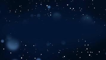 Abstract background with holiday sparkles and blurred glowing particles show energy and galaxy cosmos with glittering particle rain with copy space and festive events and cheerful celebrations xmas video