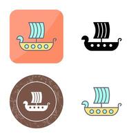 Viking Ship Vector Icon