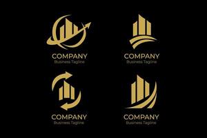 Logo company business gold template design vector