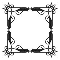 hand drawn doodle frame on white vector