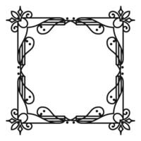 hand drawn doodle frame on white vector