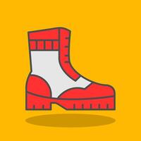 Boot Filled Shadow Icon vector