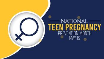 national teen pregnancy prevention month observed every year in May. Template for background, banner, card, poster with text inscription. vector