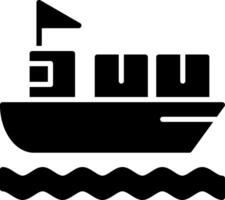 Ship Glyph Icon vector