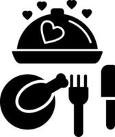 Dinner Glyph Icon vector