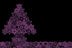 Pink magical christmas tree abstract background vector