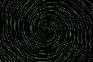 Green abstract spiral circle waves background vector