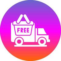 Free Delivery Glyph Gradient Circle Icon Design vector