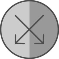 Intersect Line Filled Greyscale Icon Design vector